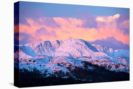 Warm light on Wetherlam at dawn in the Lake District, UK-Ashley Cooper-Premier Image Canvas