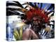 Warrior at Sing Sing Festival, Feathers from a Bird of Paradise, Papua New Guinea, Oceania-Keren Su-Premier Image Canvas