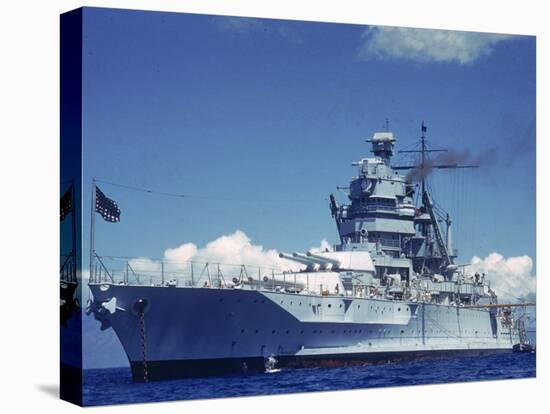 Warship During Us Navy Manuevers Off Hawaii-Carl Mydans-Premier Image Canvas