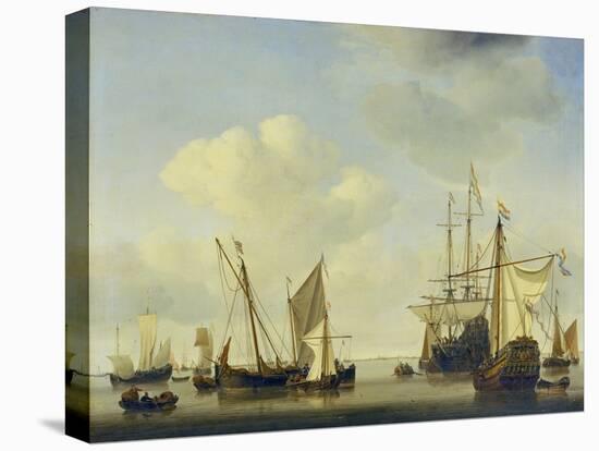 Warships at Amsterdam, ca. 1658-Willem Van De Velde-Premier Image Canvas