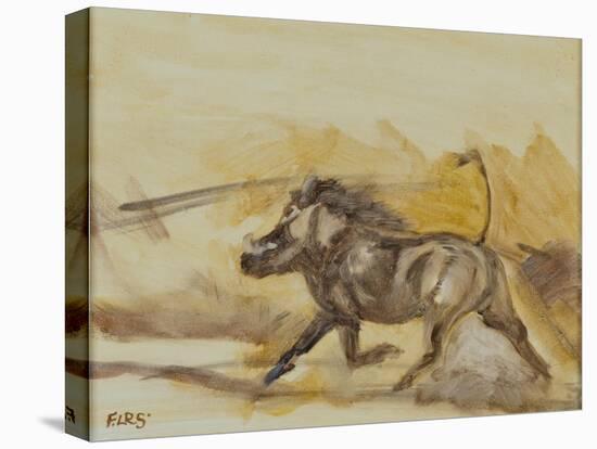 Warthog running, 2014-Francesca Sanders-Premier Image Canvas