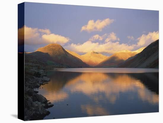 Wasdale Head and Great Gable Reflected in Wastwater, Lake District National Park, Cumbria, England-Rainford Roy-Premier Image Canvas