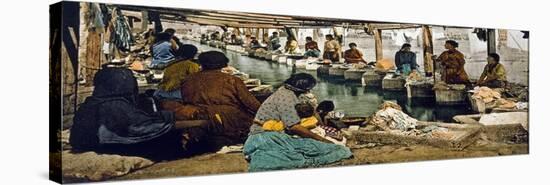 Wash Day in Mexico City, Pub. Detroit, 1880-1900-William Henry Jackson-Premier Image Canvas