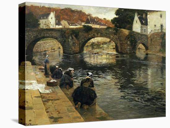 Washerwomen in the Morning at Quimperle, 1902-Fritz Thaulow-Premier Image Canvas