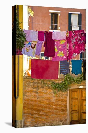 Washing Day, Laundry Drying, Castello, Venice, UNESCO World Heritage Site, Veneto, Italy, Europe-Guy Thouvenin-Premier Image Canvas
