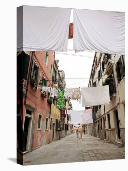 Washing Line Geometry in the Streets of Castello, Venice, Veneto, Italy, Europe-Oliviero Olivieri-Premier Image Canvas