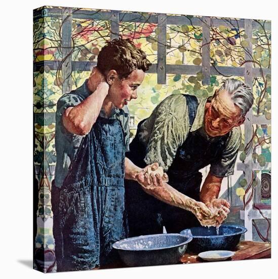 "Washing Up for Supper,"August 1, 1944-Douglas Crockwell-Premier Image Canvas