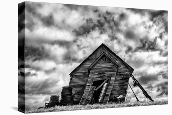 Washington. Abandoned Leaning Schoolhouse in Palouse Farm Country-Dennis Flaherty-Premier Image Canvas