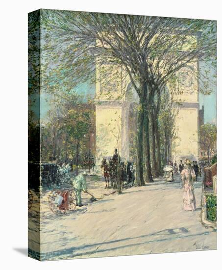 Washington Arch, Spring, 1890-Childe Hassam-Stretched Canvas