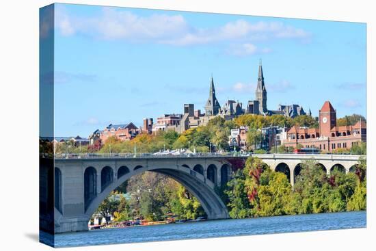 Washington Dc, a View from Georgetown and Key Bridge in Autumn-Orhan-Premier Image Canvas