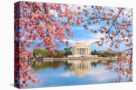 Washington, DC at the Tidal Basin and Jefferson Memorial during Spring.-SeanPavonePhoto-Premier Image Canvas