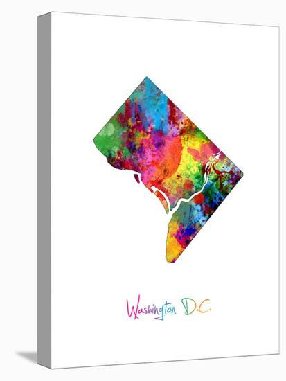 Washington DC, District of Columbia Map-Michael Tompsett-Stretched Canvas