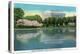 Washington, DC, Lincoln Memorial View from across the Potomac-Lantern Press-Stretched Canvas