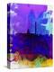 Washington DC Watercolor Skyline 2-NaxArt-Stretched Canvas