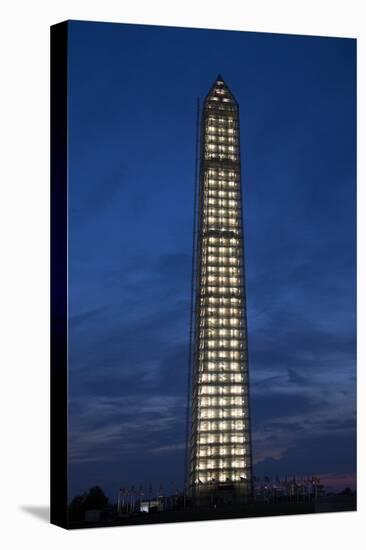 Washington Memorial with Scaffolding at Sunset, Washington DC-Joseph Sohm-Premier Image Canvas