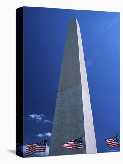 Washington Monument and Stars and Stripes Flags, Washington D.C., USA-Jonathan Hodson-Premier Image Canvas