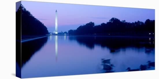 Washington Monument reflecting in pool at dawn, Washington DC, USA-null-Premier Image Canvas