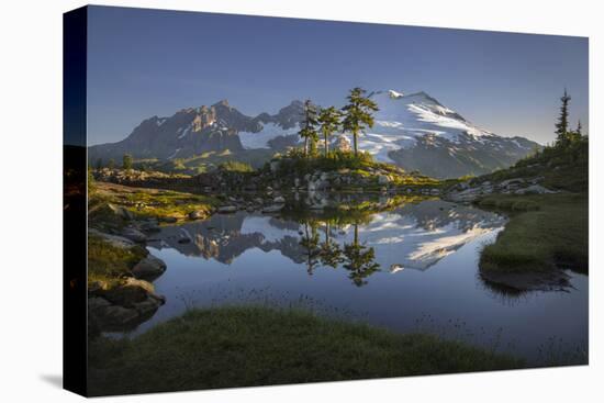 Washington, Mt. Baker Reflecting in a Tarn on Park Butte-Gary Luhm-Premier Image Canvas