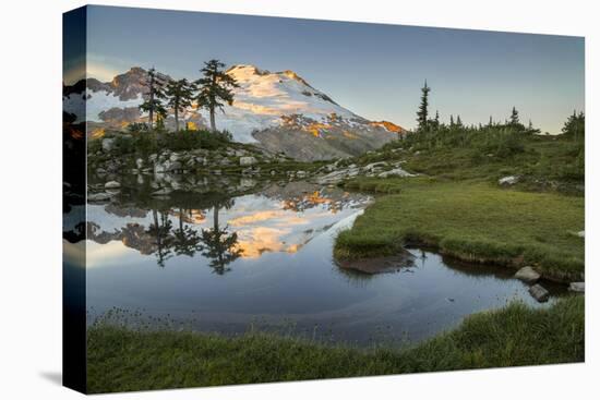 Washington, Mt. Baker Reflecting in a Tarn on Park Butte-Gary Luhm-Premier Image Canvas