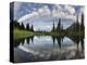 Washington, Mt. Rainier National Park. Mt. Rainier and Clouds Reflecting in Upper Tipsoo Lake-Gary Luhm-Premier Image Canvas