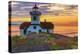 Washington, San Juan Islands. Patos Lighthouse and Camas at Sunset-Don Paulson-Premier Image Canvas