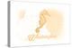Washington - Seahorse - Yellow - Coastal Icon-Lantern Press-Stretched Canvas