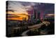 Washington, Seattle. Sunset View of Downtown over I-5 from the Jose Rizal Bridge-Gary Luhm-Premier Image Canvas