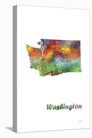 Washington State Map 1-Marlene Watson-Premier Image Canvas