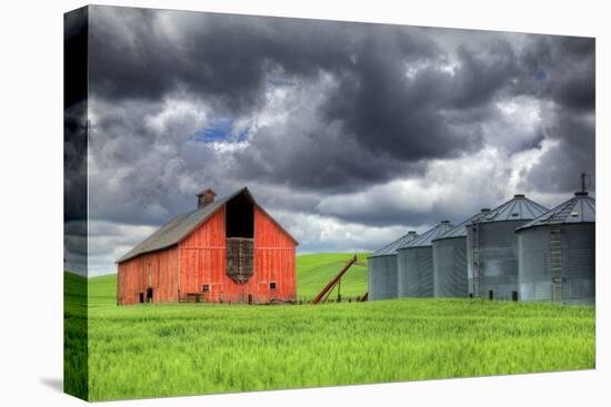 Washington State, Palouse. Barn and Silos-Jaynes Gallery-Premier Image Canvas