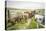 Washington State, Palouse, Whitman County. Pioneer Stock Farm, Cows at Pasture Gate-Alison Jones-Premier Image Canvas