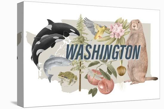 Washington State Symbols-Stacy Hsu-Stretched Canvas