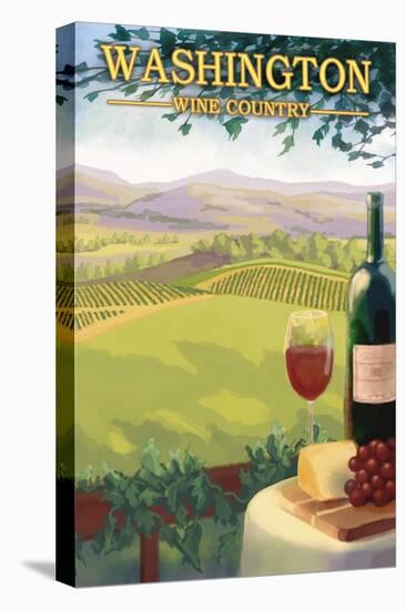 Washington Wine Country-Lantern Press-Stretched Canvas