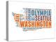 Washington Word Cloud Map-NaxArt-Stretched Canvas