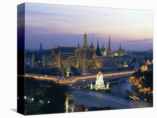 Wat Phra Kaew, the Temple of the Emerald Buddha, and the Grand Palace at Dusk in Bangkok, Thailand-Gavin Hellier-Premier Image Canvas