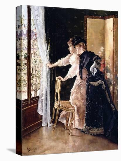 Watching the Fiance Pass By, 1886-Alfred Emile Léopold Stevens-Premier Image Canvas