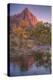 Watchman Reflection in Virgin River, Southwest Utah-Vincent James-Premier Image Canvas