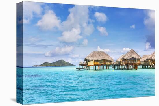 Water Bungalows of Pearl Beach Resort in the Lagoon of Bora Bora, French Polynesia-Matteo Colombo-Premier Image Canvas