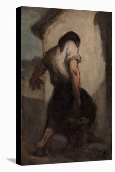 Water Carrier (Oil on Canvas)-Honore Daumier-Premier Image Canvas