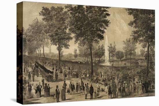 Water Celebration on the Commons - 1848-Tappan & Bradford-Stretched Canvas