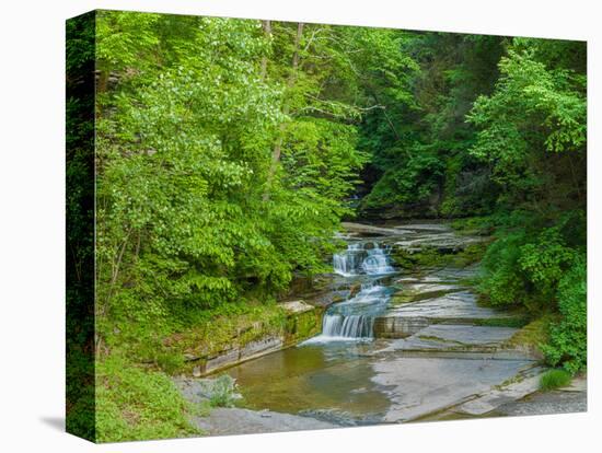 Water falling from rocks, Eagle Cliff Falls, Havana Glen Park, Finger Lakes Region, New York Sta...-null-Premier Image Canvas