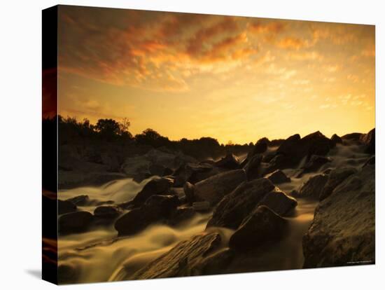 Water Flowing over Rocky Riverbed-Jan Lakey-Premier Image Canvas