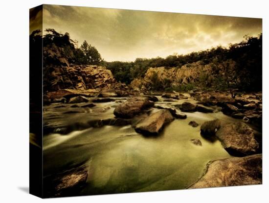 Water Flowing through Rocky Riverbed-Jan Lakey-Premier Image Canvas