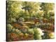 Water Garden Reflections-Peggy Corthouts-Stretched Canvas