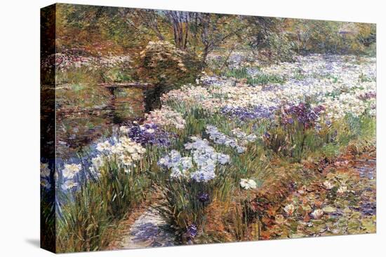 Water Garden-Childe Hassam-Stretched Canvas