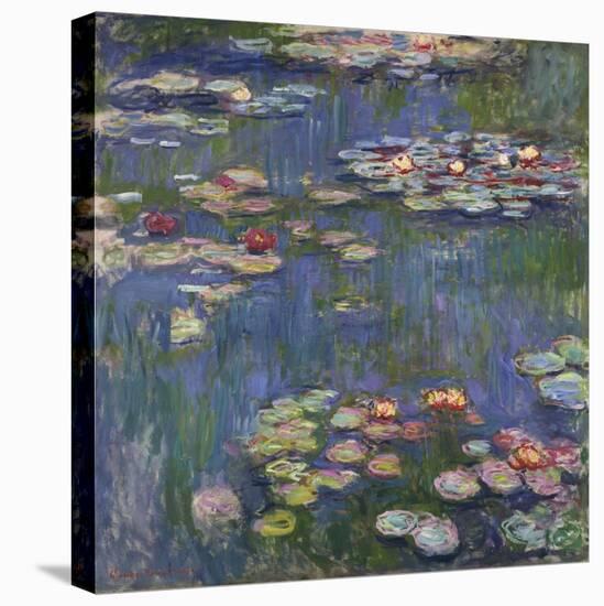 Water Lilies (Nymphéas), c.1916-Claude Monet-Stretched Canvas