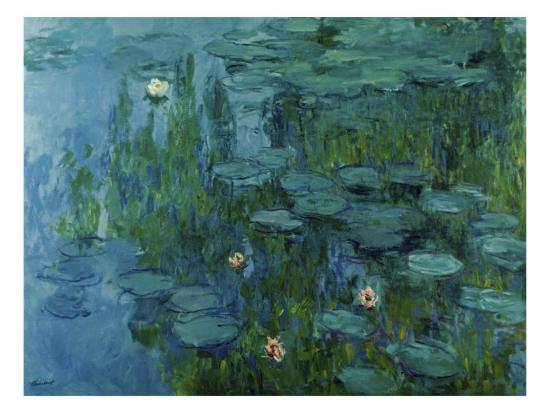 Water Lilies-Claude Monet-Stretched Canvas