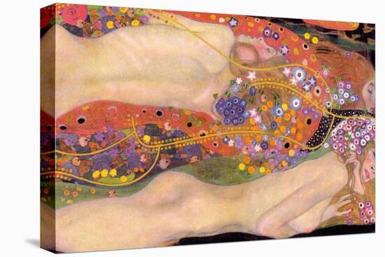 Water Serpents II-Gustav Klimt-Stretched Canvas