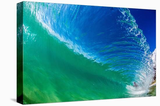 Water shot of a tubing wave off a Hawaiian beach-Mark A Johnson-Premier Image Canvas