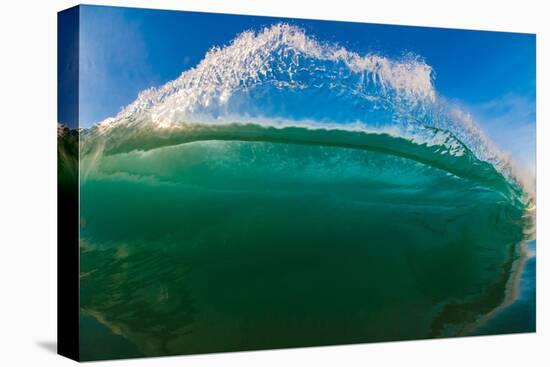 Water shot of a tubing wave off a Hawaiian beach-Mark A Johnson-Premier Image Canvas