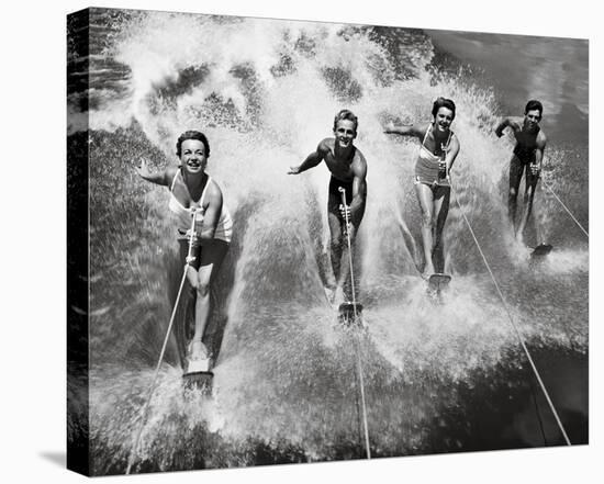 Water Ski Splash-The Chelsea Collection-Stretched Canvas